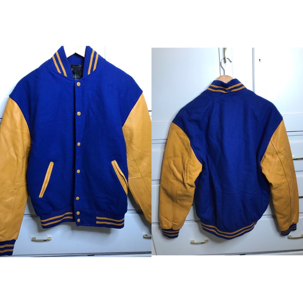 Leather sports jacket